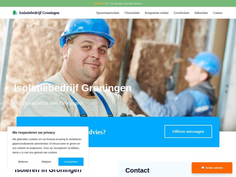 Isolatiebedrijf Groningen spouwmuurisolatie