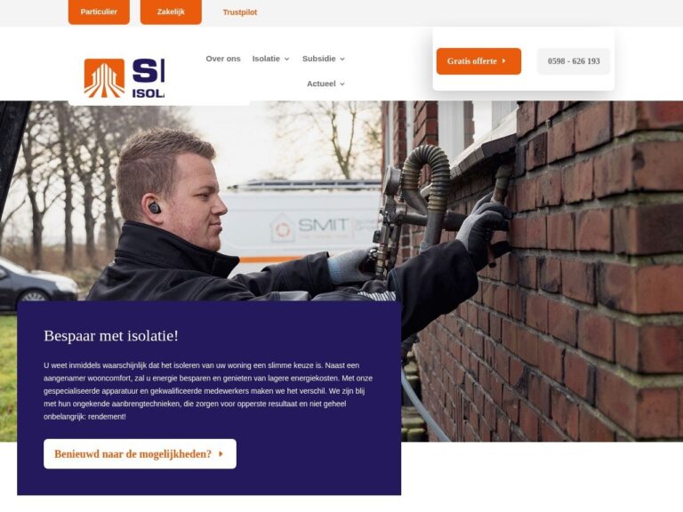 Smit Isolatie Groep spouwmuurisolatie Veendam